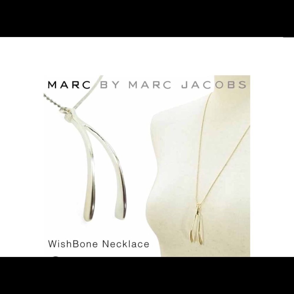 Marc Jacobs Wishbone silver necklace NWOT